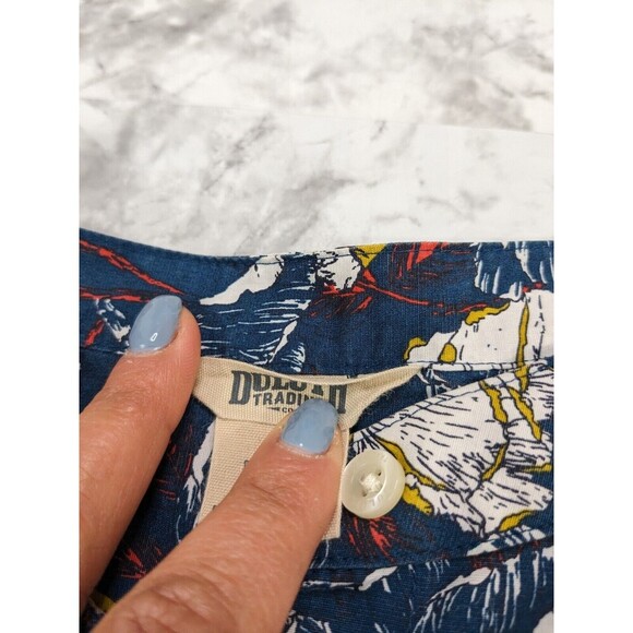 Duluth Wrinkle Fighter Tunic Button Shirt Blue White Floral Long Sleeve Size 4X - Picture 3 of 8